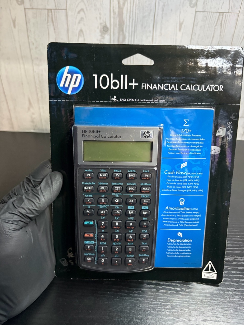 HP 10bII+ Financial Calculator - Black/Blue